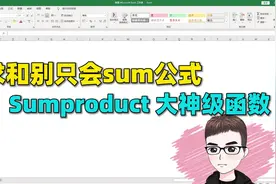 Excel技巧：求和别只会sum公式，Sumproduct 才是大神级别的函数视频封面