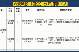 六安城投（国企）社会招聘工作人员12人，五险二金，本科可报视频封面