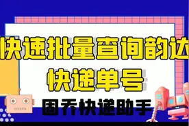 韵达有单号查不到物流,教你简单方法,批量查询韵达物流信息视频封面