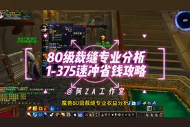 魔兽80级裁缝专业收益分析与1-375速冲省钱攻略视频封面