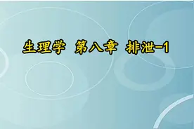生理学 第八章 排泄-1【转载】视频封面