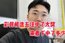 彩民随便机选五注追加大乐透没想到中了大奖，来看下中了多少视频封面