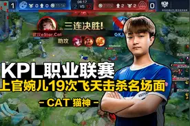 猫神婉儿职业赛场19个飞天击杀名场面：刹车、转向，花式秀视频封面