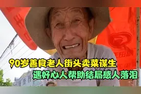 90岁善良老人卖菜谋生热心助人，反被好心人帮助，结局感人落泪视频封面