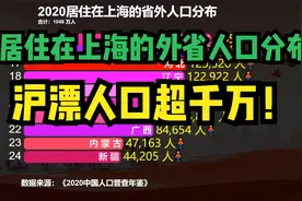 沪漂人口1048万！哪个省最多？2020居住在上海的外省人口数量排名视频封面