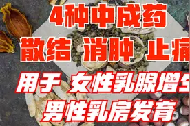 4种中成药，散结，消肿，止痛，用于女性乳腺增生，男性乳房发育视频封面
