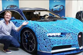 100万块乐高积木拼成的布加迪威龙能开吗？重量1.5吨，比真车轻点视频封面