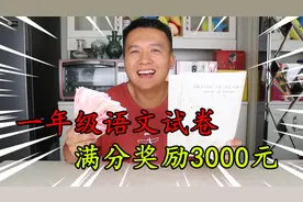 挑战做小学一年级语文测试卷，考100分就奖励3000元，结果如何？视频封面