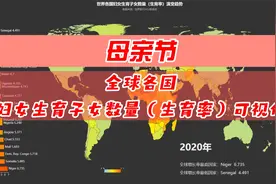 数据可视化：世界各国妇女生育子女数量（生育率）演变趋势视频封面