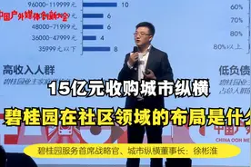 碧桂园15亿收购城市纵横？首席战略官徐彬淮讲述在社区领域的布局视频封面