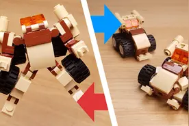 【乐高积木MOC教程】可变为汽车的迷你变形机甲Wheel Boy定格动画视频封面