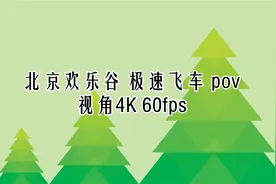 北京欢乐谷 极速飞车 pov视角4K 60fps【转载】