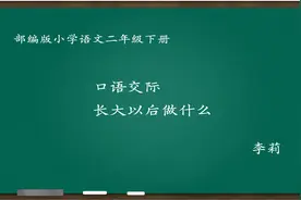 [小语优课]口语交际:长大以后做什么 实录 二下(含教案.课件)视频封面