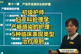 妇产科护理学：产褥感染的护理：5种临床表现类型，治疗原则视频封面