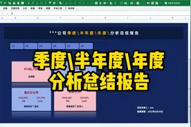 Excel模版｜03-季度\半年度\年度\工作总结分析报告视频封面