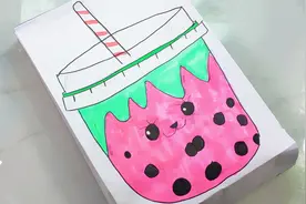 自制超大奶茶盲盒，里面装了好多夏天喜欢的东西视频封面