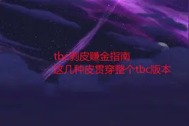 魔兽世界怀旧服：tbc剥皮赚金指南，这几种皮贯穿整个tbc版本视频封面