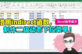 Excel技巧：借用indirect函数，制作二级动态下拉菜单！视频封面