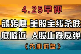 4.25早评：A股延续超跌反弹，节后再探市场底！分享潜力板块策略视频封面
