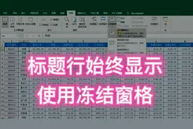 长表格向下滚动查看数据，如何让标题行始终显示？快用冻结窗格视频封面