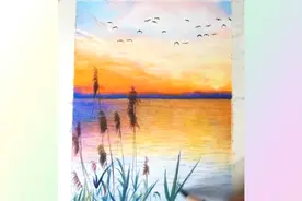 原来彩铅笔也能画出来这么漂亮的风景，厉害啦视频封面