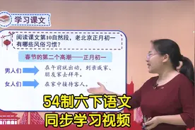 部编人教版五四制语文六年级下册学习视频辅导视频封面