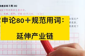 申论80+规范精准用词:延伸产业链！视频封面