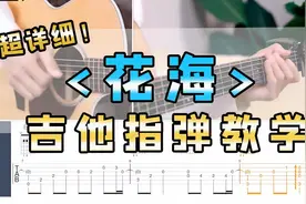 超简单入门最爱！《花海》吉他指弹教学教程视频封面