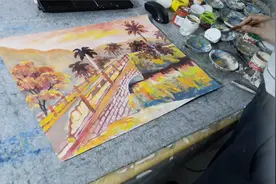 用素描纸画一幅水粉风景画视频封面