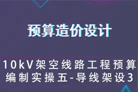 10kV架空线路工程预算编制实操五-导线架设3--预算造价设计视频封面