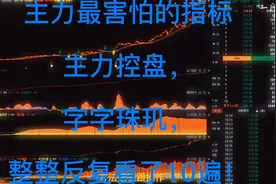 主力最害怕的指标——主力控盘，字字珠玑，整整反复看了10遍！视频封面