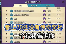 海岛奇兵：为什么上了70阶段，也没有传奇奖杯，看完就知道了