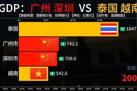 广州深圳VS泰国越南GDP对比，看看深圳总量能否超过泰国视频封面