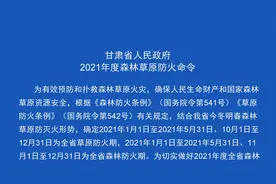 甘肃省人民政府2021年度森林草原防火令视频封面