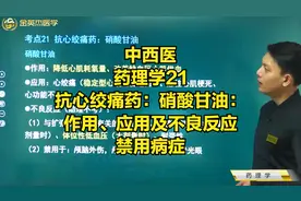 药理学21抗心绞痛药：硝酸甘油：作用、应用及不良反应，禁用病症视频封面