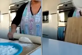 现场！智利面包师在家直播做面包 不料操作不好当场翻车 网友笑翻视频封面