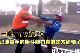 职业选手的实战能力有多强，街头格斗以一敌十，一拳一个瞬间KO视频封面