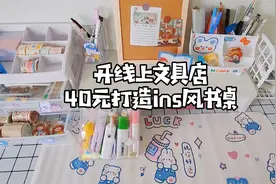 ins风书桌大改造，都是平价好用的收纳好物，很适合学生党哦视频封面