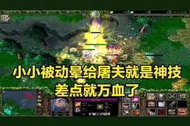 大神dota新模式：小小被动晕给屠夫就是神技，差点就满万血了！a8视频封面