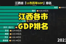 1990-2021年江西省11市GDP比较，5市突破3000亿，南昌遥遥领先视频封面