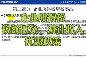 2分钟带你学明白，企业所得税—税额抵免以及减计收入优惠政策视频封面