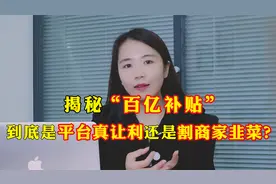 揭秘“百亿补贴”到底是平台真让利还是割商家韭菜！谁又是受益者视频封面