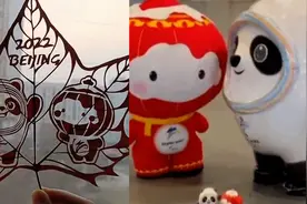 山东小伙花6小时，用树叶雕出冰墩墩和雪容融：这是马良的手！视频封面