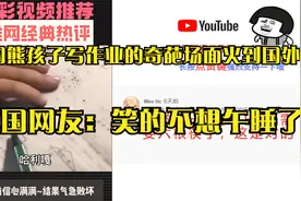 中国熊孩子写作业的奇葩场面火到国外，外国网友：笑的不想午睡了视频封面