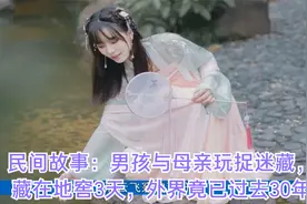 民间故事：男孩与母亲玩捉迷藏，藏在地窖3天，外界竟已过去30年视频封面