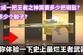 合成一把王者之神需要多少把钥匙？带你体验一下最难用的王者武器视频封面