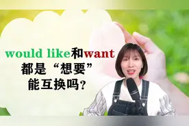 “would like”和“want”都是想要，有什么区别视频封面