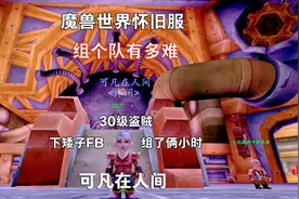 魔兽世界怀旧服 组个队伍有多难？30级小盗贼告诉你答案视频封面