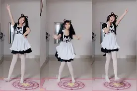 双马尾女仆装妹子在家跳舞  活力可爱视频封面
