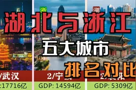浙江与湖北前五大城市排名对比，哪个未来更美好？视频封面